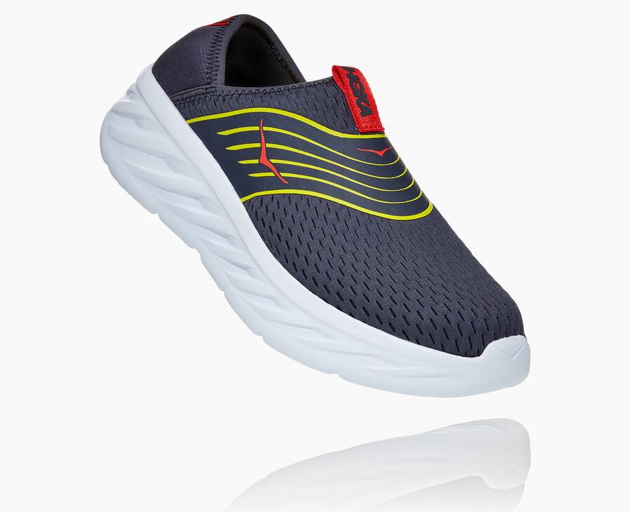 Hoka One One Ora Recovery Sandaler Herr - Marinblå/Vita - MPAOV-5893